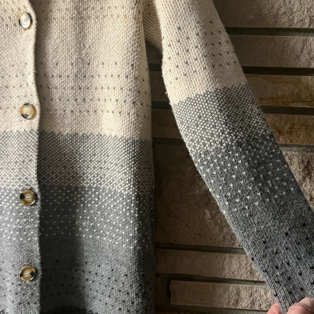Gio & Gio Wool Blend Long Cardigan Made in Italy SZ S - Picture 5 of 7